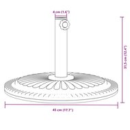 Parasolvoet voor stok van &Oslash;38 / 48 mm 12 kg rond 8