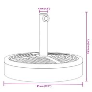 Parasolvoet voor stokken van &Oslash;38 / 48 mm 25 kg rond 8