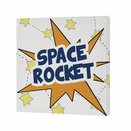 Canvas HappyFriday Mr Fox Space rocket  Multicolour 27 x 27 cm 1