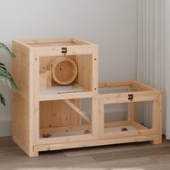 Hamsterkooi 81x40x60 cm massief vurenhout 2