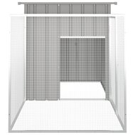 Konijnenhok 200x91x100 cm gegalvaniseerd staal grijs 4