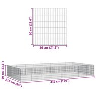 Dierenverblijf 24 panelen 54x60 cm gegalvaniseerd ijzer 8