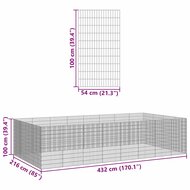 Dierenverblijf 24 panelen 54x100 cm gegalvaniseerd ijzer 8