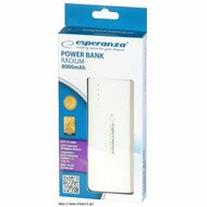 Powerbank Esperanza EMP106WE Wit Grijs Wit/Grijs 8000 mAh 2