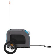 Hondenfietstrailer oxford stof en ijzer blauw en grijs 6