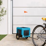 Hondenfietstrailer oxford stof en ijzer blauw en zwart 1