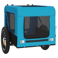 Hondenfietstrailer oxford stof en ijzer blauw en zwart 6