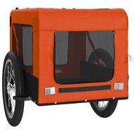 Hondenfietstrailer oxford stof en ijzer oranje en zwart 6