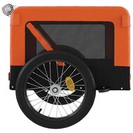 Hondenfietstrailer oxford stof en ijzer oranje en zwart 8