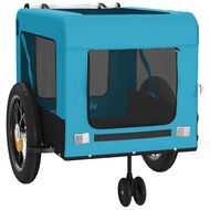 Hondenfietstrailer oxford stof en ijzer blauw en zwart 6