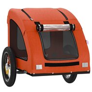 Hondenfietstrailer oxford stof en ijzer oranje 5