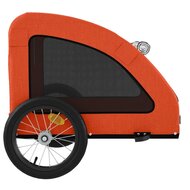 Hondenfietstrailer oxford stof en ijzer oranje 7