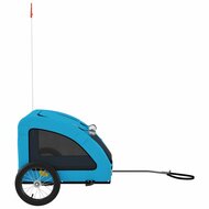 Hondenfietstrailer oxford stof en ijzer blauw 6