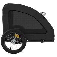 Hondenfietstrailer oxford stof en ijzer zwart 7