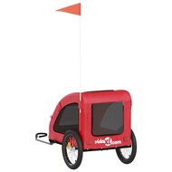 Hondenfietstrailer oxford stof en ijzer rood 8