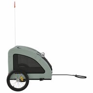 Hondenfietstrailer oxford stof en ijzer grijs 6