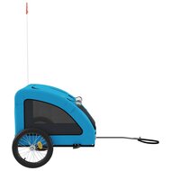 Hondenfietstrailer oxford stof en ijzer blauw 6