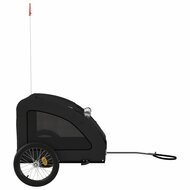 Hondenfietstrailer oxford stof en ijzer zwart 6