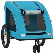 Hondenfietstrailer oxford stof en ijzer blauw 5