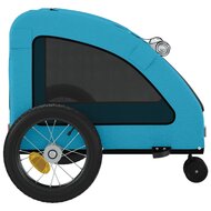 Hondenfietstrailer oxford stof en ijzer blauw 7