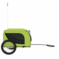 Hondenfietstrailer oxford stof en ijzer groen en zwart 5