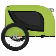 Hondenfietstrailer oxford stof en ijzer groen en zwart 6