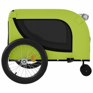 Hondenfietstrailer oxford stof en ijzer groen en zwart 6