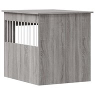 Hondenbench 64,5x80x71 cm bewerkt hout grijs sonoma 9