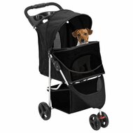 Hondenwagen inklapbaar 80x46x98 cm oxford stof zwart 2