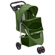 Hondenwagen inklapbaar 80x46x98 cm oxford stof groen 3