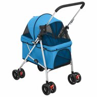 Hondenwagen inklapbaar 76x50x100 cm oxford stof blauw 4