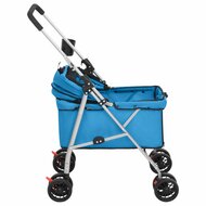 Hondenwagen inklapbaar 76x50x100 cm oxford stof blauw 6