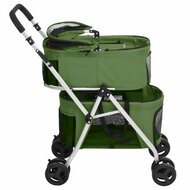 Hondenwagen 2-laags inklapbaar 83x48x97 cm oxford stof groen 4