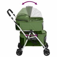 Hondenwagen 2-laags inklapbaar 83x48x97 cm oxford stof groen 6