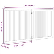 Hondenhek inklapbaar 2 panelen 160 cm populierenhout bruin 9