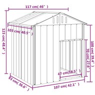 Hondenhok met dak 117x103x123 cm gegalvaniseerd staal 5