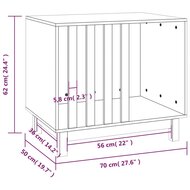 Hondenhok 70x50x62 cm massief grenenhout 8