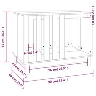 Hondenhok 90x60x67 cm massief grenenhout 8