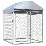 Hondenkennel voor buiten met dak 100x100x125 cm 1