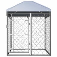 Hondenkennel voor buiten met dak 100x100x125 cm 2