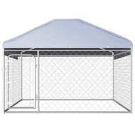 Hondenkennel voor buiten met dak 200x200x135 cm 2