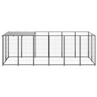 Hondenkennel 330x110x110 cm staal zwart 2