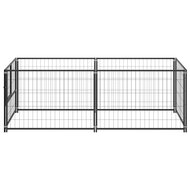 Hondenkennel 200x100x70 cm staal zwart 2