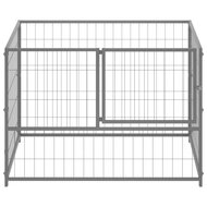 Hondenkennel 100x100x70 cm staal zilverkleurig 2