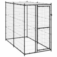 Hondenkennel voor buiten met dak 110x220x180 cm staal 1