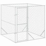 Hondenkennel voor buiten 2x2x2 m gegalvaniseerd staal zilver 2