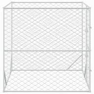 Hondenkennel voor buiten 2x2x2 m gegalvaniseerd staal zilver 4