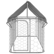 Hondenkennel voor buiten met dak 400x100x150 cm 3