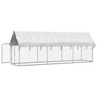 Hondenkennel voor buiten met dak 400x100x150 cm 5