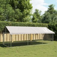 Hondenkennel voor buiten met dak 400x200x150 cm 1